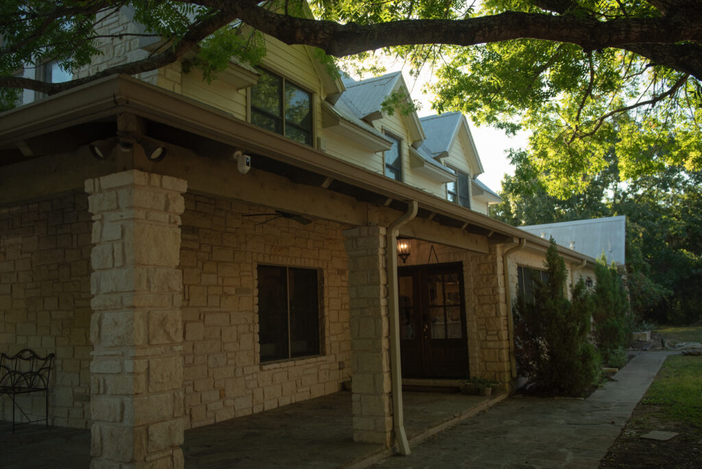 Stone Hill Country home in Wimberley, Texas, used as an intimate elopement and family gathering venue.
